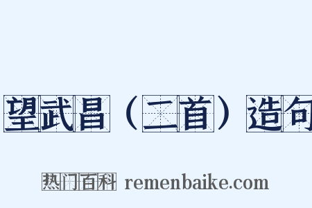 望武昌（二首）造句是什么意思的图片